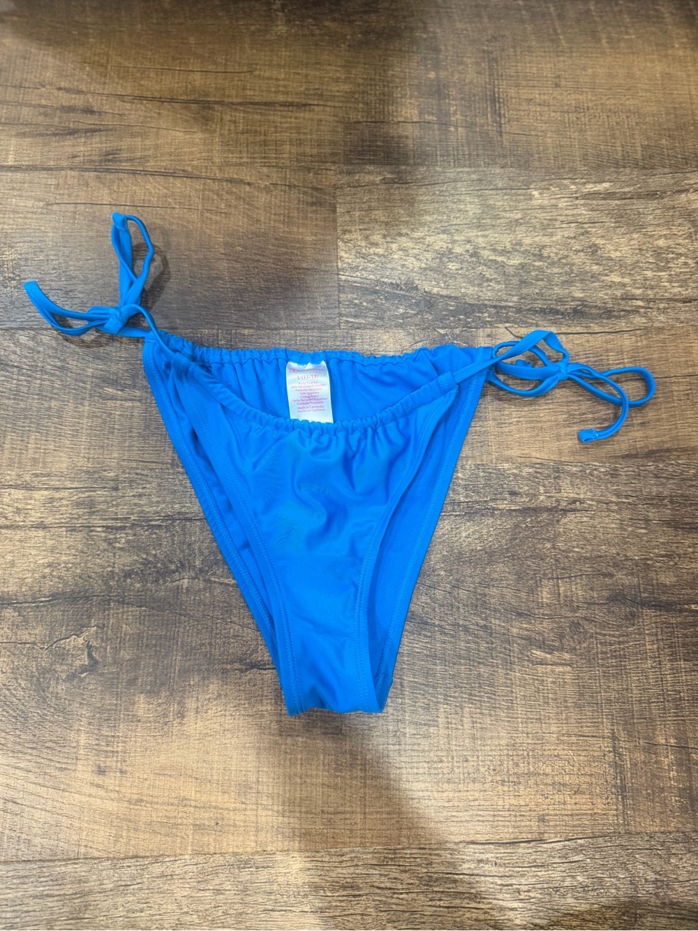 No Boundaries Bright Blue Tie-Side Bikini Bottoms